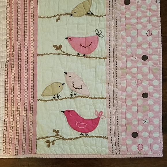 Pottery Barn Kids Accents Penelope Birds Farmhouse Country Throw